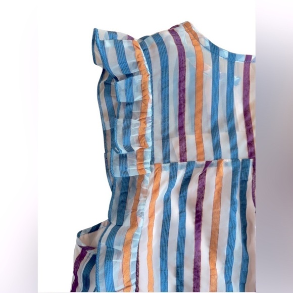 Anthropologie Maeve Elisabetta Ruffled Blouse Size 10 - Picture 12 of 12